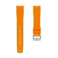 bracelet en caoutchouc pour TAG HEUER® Aquaracer Calibre 5 Lunette Bleue en 41mm (Ref : WAY211X & WAY111X) bracelets en caoutchouc ZEALANDE Orange Brossé Large