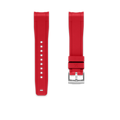 Kautschukarmband für ROLEX® Sea-Dweller 4000 (6-stellig) Kautschukarmband mit Dornschließe ZEALANDE Rot Gebürstet Klassisch