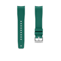 Rubber Strap for ROLEX® Sea-Dweller 4000 (6 Digits) Rubber Straps with tang buckle ZEALANDE Green Brushed Classic