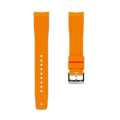 bracelet en caoutchouc pour TAG HEUER® Aquaracer Calibre 5 Lunette Bleue en 41mm (Ref : WAY211X & WAY111X) bracelets en caoutchouc ZEALANDE Orange Poli Large