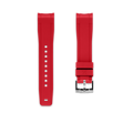 bracelet en caoutchouc pour ROLEX® Sea-Dweller 4000 (6 chiffres) bracelets en caoutchouc avec boucle ardillon ZEALANDE Rouge Poli Classique