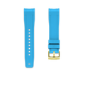 bracelet en caoutchouc pour TAG HEUER® Aquaracer Calibre 5 Lunette Bleue en 41mm (Ref : WAY211X & WAY111X) bracelets en caoutchouc ZEALANDE Miami Blue Gold Classic