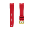 Rubber Strap for ROLEX® Sea-Dweller 4000 (6 Digits) Rubber Straps with tang buckle ZEALANDE Red Gold Classic