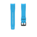 bracelet en caoutchouc pour TAG HEUER® Aquaracer Calibre 5 Lunette Bleue en 41mm (Ref : WAY211X & WAY111X) bracelets en caoutchouc ZEALANDE Bleu Miami PVD Noir Classique