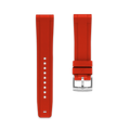 22mm Universal gerade Kautschukarmband Gummibänder ZEALANDE Rot Gebürstet Groß