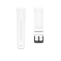 22mm Straight bracelet en caoutchouc pour Omega bracelets en caoutchouc ZEALANDE White PVD Black Classic