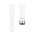 Bracelet droit en caoutchouc pour Seiko Turtle bracelets en caoutchouc  ZEALANDE White PVD Black Large