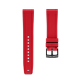 22mm Straight bracelet en caoutchouc pour Omega bracelets en caoutchouc ZEALANDE Red PVD Black Large