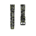 Straight Rubber Strap For Tag Heuer® Carrera (20mm) Rubber Straps ZEALANDE Forest Camo'Z PVD Black Classic