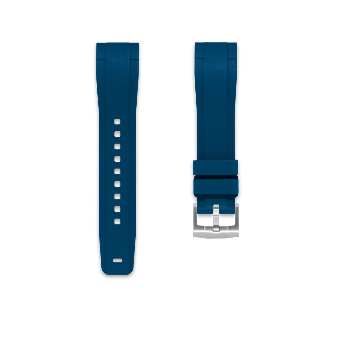  20mm Straight Rubber Strap For Omega® bracelets en caoutchouc ZEALANDE Blue Brushed Classic