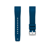  20mm Straight Rubber Strap For Omega® Rubber Straps ZEALANDE Blue Brushed Classic