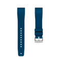 Gerade Kautschukarmband für ROLEX® DateJust (4&5 Ziffern) Kautschukarmbänder mit Dornschließe ZEALANDE Blau Gebürstet Groß