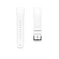 Bracelet droit en caoutchouc pour Tag Heuer® Carrera (20mm) bracelets en caoutchouc ZEALANDE White Polished Classic