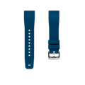 Straight Rubber Strap for ROLEX® DateJust (4&5 Digits) Rubber Straps with tang buckle ZEALANDE Blue Polished Classic