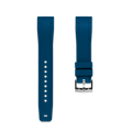 Straight Rubber Strap for ROLEX® DateJust (4&5 Digits) Rubber Straps with tang buckle ZEALANDE Blue Polished Large