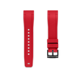 20mm Straight Rubber Strap For Omega® Rubber Straps ZEALANDE Red PVD Black Classic