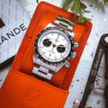 Orange ZEALANDE® Uhrenetui aus Leder Uhrentaschen ZEALANDE 