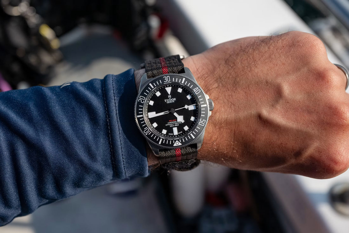 Tudor Pelagos FXD black dial on the wrist