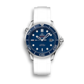 bracelet en caoutchouc pour OMEGA® Seamaster Diver 300M Co-Axial 41mm Blue Ceramic