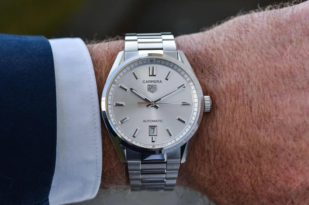 Tag Heuer Carrera calibre 5 39mm white dial on original bracelet