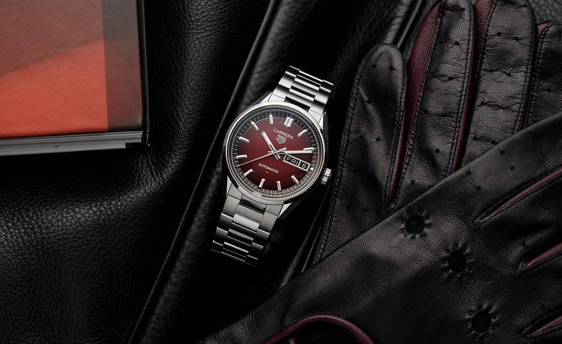 Tag Heuer Carrera burgundy dial