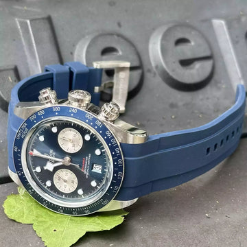 Rubber Strap for Tudor® Black Bay Chronograph Blue Dial