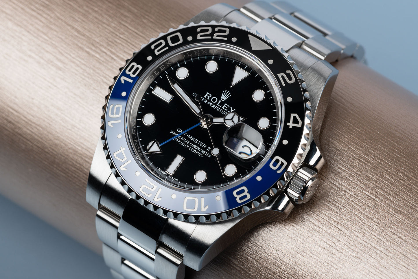 Rolex Batman BLNR on oyster metal strap
