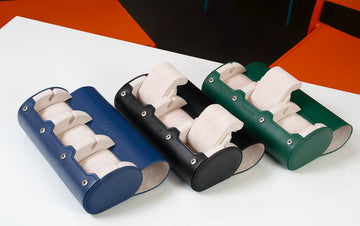 Black Leather ZEALANDE® Watch Rolls