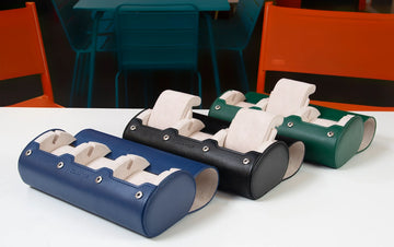 Black Leather ZEALANDE® Watch Rolls