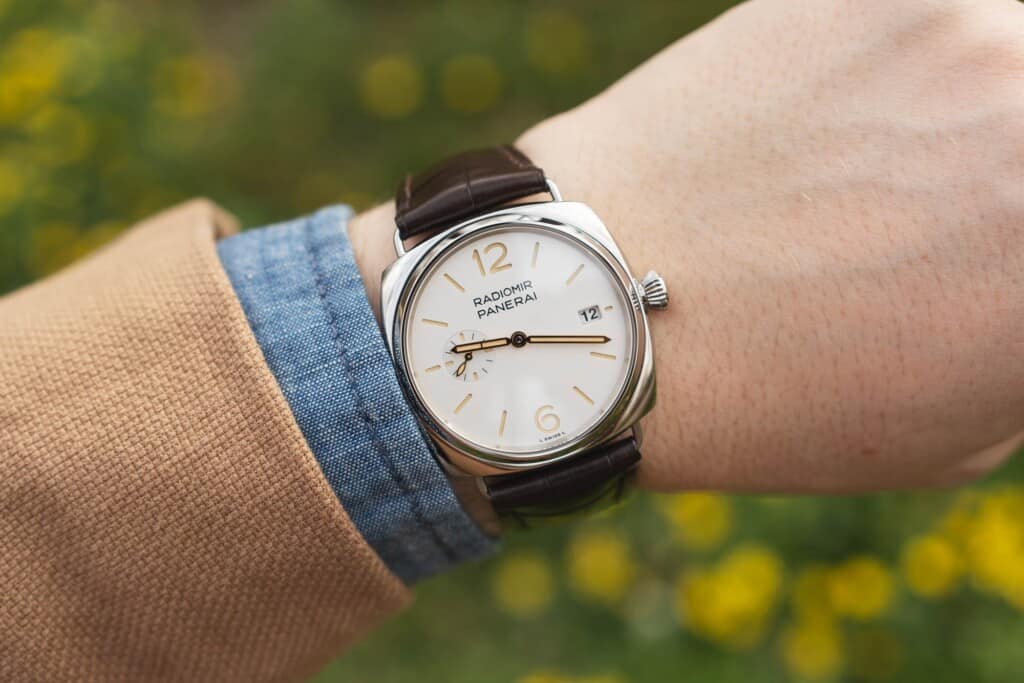 Panerai watch on rubber strap