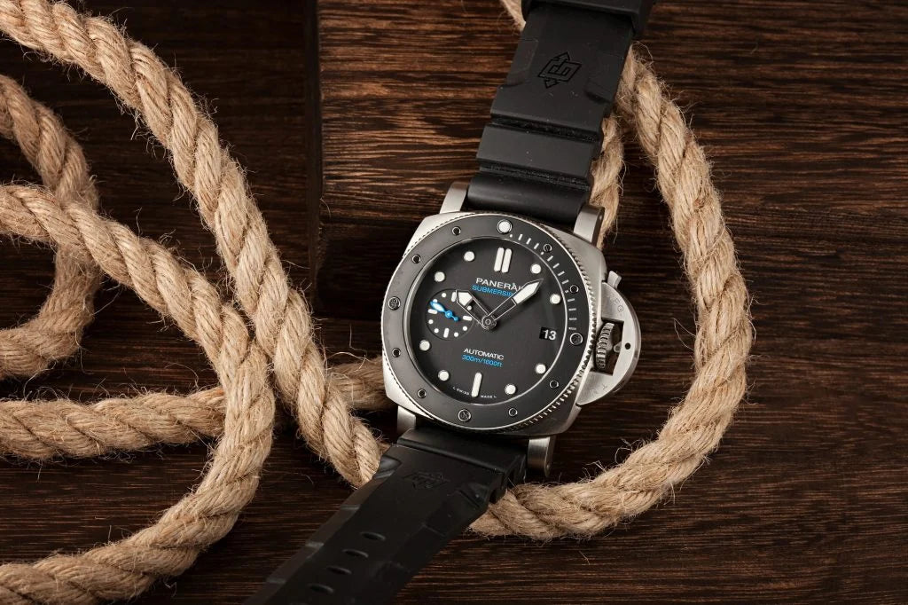 Panerai watch on rubber strap