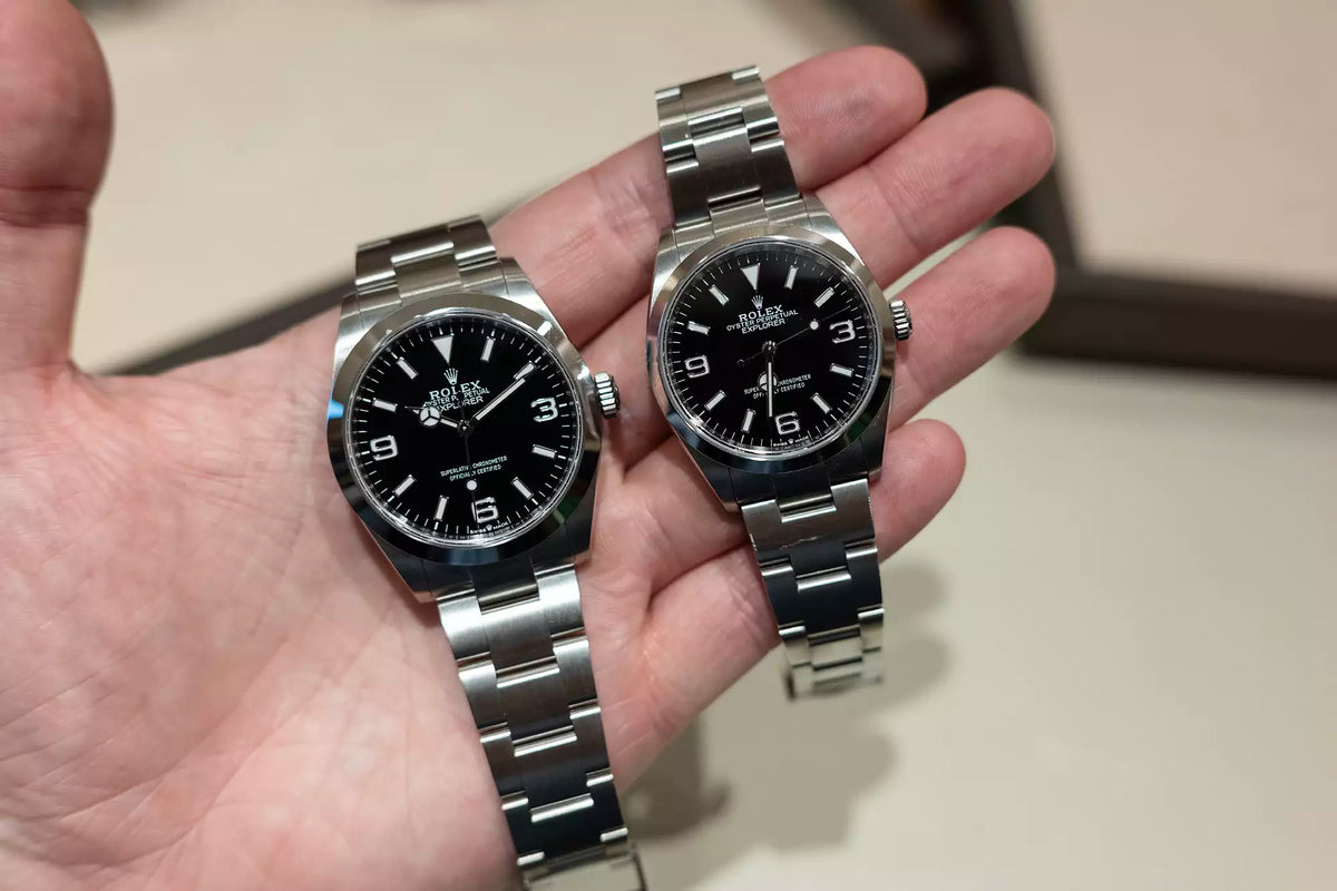 Rolex Explorer 36mm and 40mm comparison
