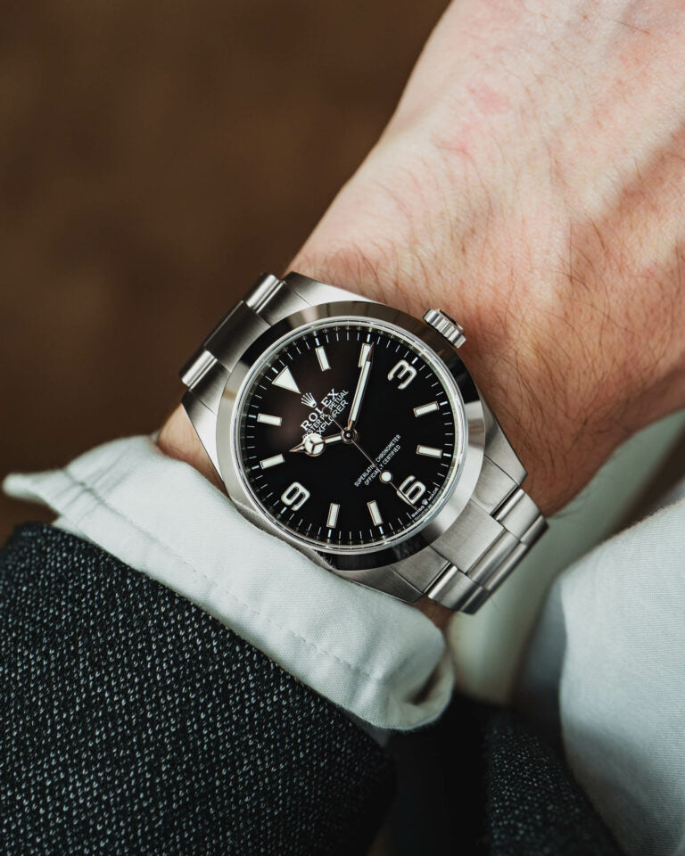 Rolex Explorer with formal outfit