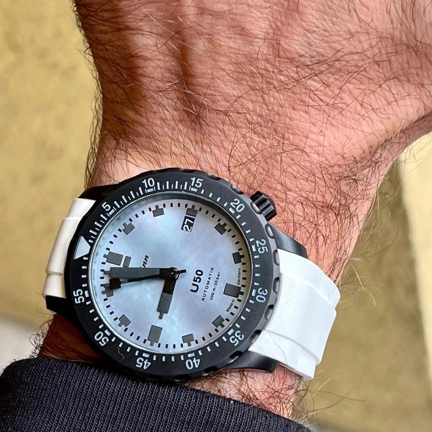 Rubber Strap for Sinn U50 ZEALANDE White 