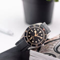 Bracelet en caoutchouc pour Tudor® BLACK BAY FIFTY-EIGHT Noir bracelets en caoutchouc ZEALANDE 