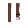 bracelet en caoutchouc pour TAG HEUER® Aquaracer Calibre 5 Lunette noire en 41mm (Ref : WAY211X & WAY111X) bracelets en caoutchouc ZEALANDE Brown Brushed Classic