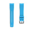 bracelet en caoutchouc pour TAG HEUER® Aquaracer Calibre 5 Lunette noire en 41mm (Ref : WAY211X & WAY111X) bracelets en caoutchouc ZEALANDE Miami Blue Polished Classic
