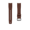 bracelet en caoutchouc pour TAG HEUER® Aquaracer Calibre 5 Lunette noire en 41mm (Ref : WAY211X & WAY111X) bracelets en caoutchouc ZEALANDE Brown Polished Classic